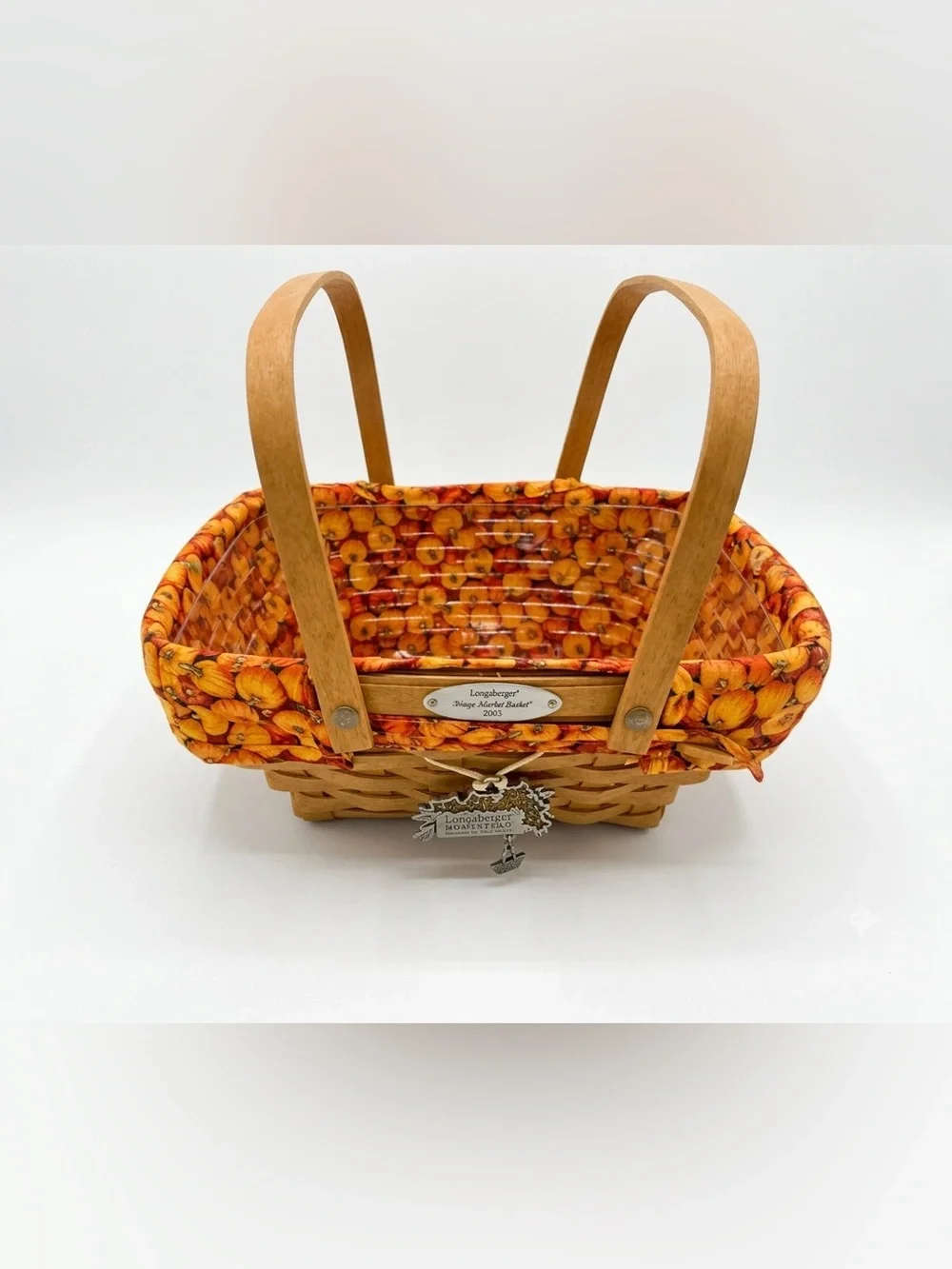 Longaberger Wovem Memories Basket 2006 -Wooden Handles